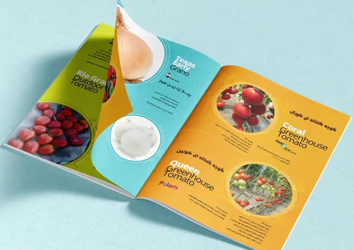 طراحی کاتالوگ محصولات کشاورزی بهرویشش